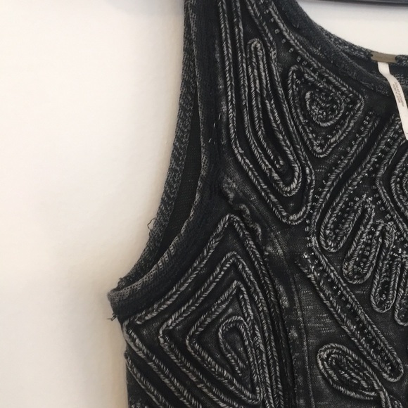 Free People Beaded Grey Keyhole Dress - Picture 5 of 8